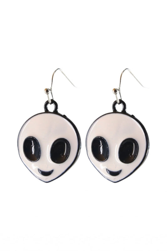 Cercei amuzanti, Alien, NO9978, Otel inoxidabil, 2 cm, Multicolor