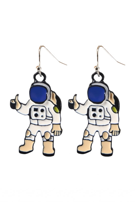 Cercei amuzanti, Astronaut, NO10027, Otel inoxidabil, 2.5 cm, Multicolor
