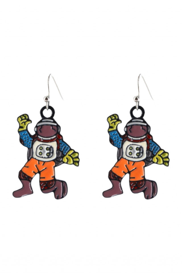 Cercei amuzanti, Astronaut, NO9988, Otel inoxidabil, 2 cm, Multicolor