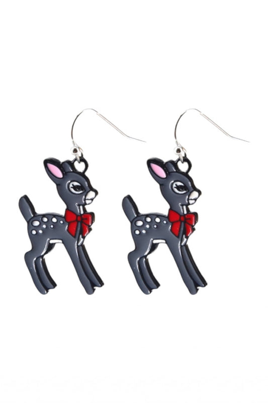 Cercei amuzanti, Bambi, NO10123, Otel inoxidabil, 3 cm, Multicolor