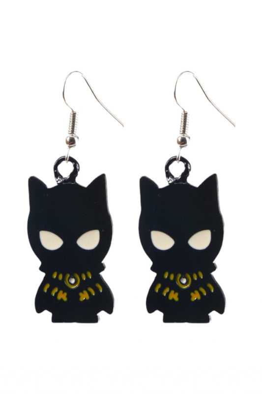 Cercei amuzanti, Batman, NO10065, Otel inoxidabil, 3 cm, Multicolor