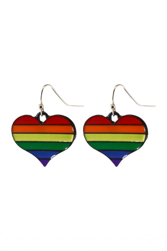 Cercei amuzanti, Inima, NO10066, Otel inoxidabil, 2 cm, Multicolor