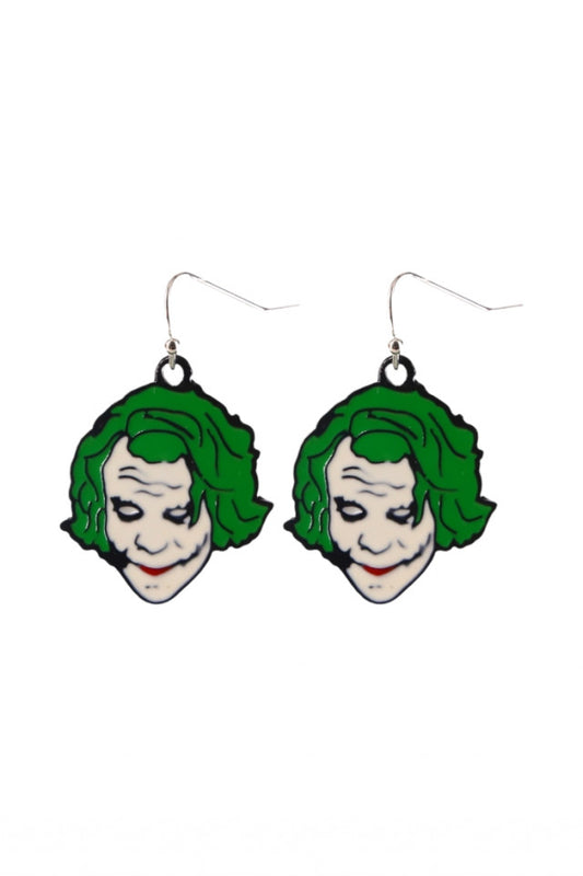 Cercei amuzanti, Joker, Batman NO10007, Otel inoxidabil, 2.7 cm, Multicolor