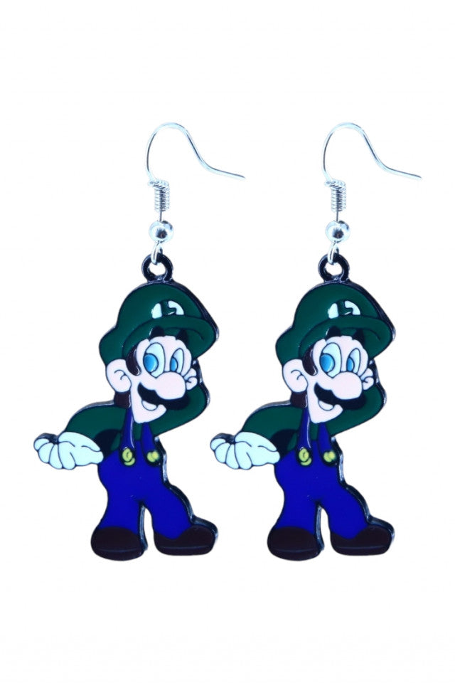 Cercei amuzanti, Luigi, NO10051, Otel inoxidabil, 4 cm, Multicolor