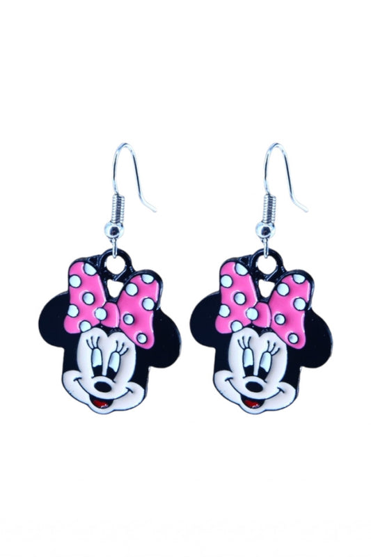 Cercei amuzanti, Minnie Mouse, NO10037, Otel inoxidabil, 2.5 cm, Multicolor