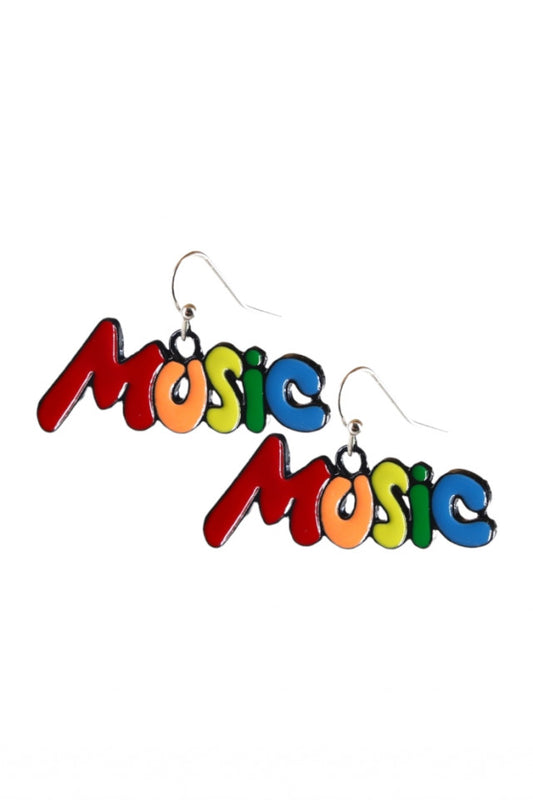 Cercei amuzanti, Music, NO10022, Otel inoxidabil, 3.5 cm, Multicolor