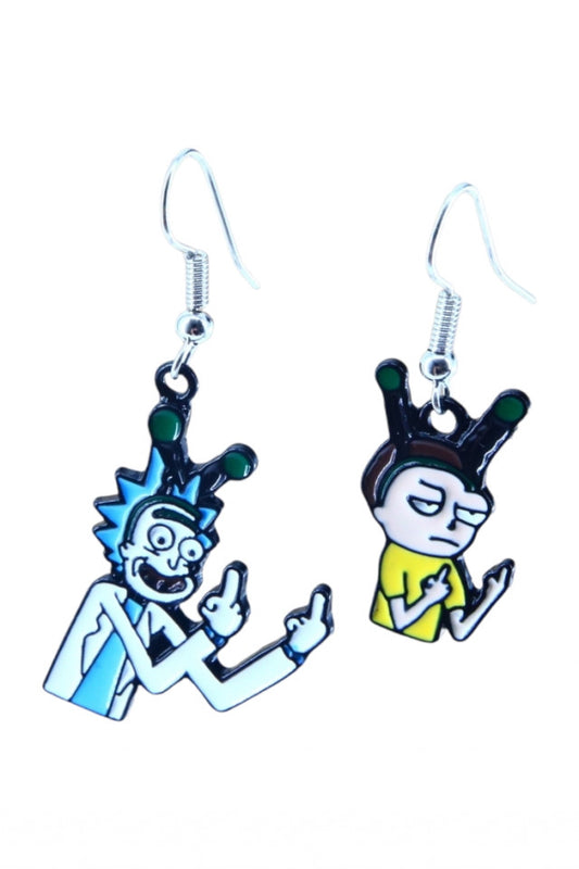Cercei amuzanti, Rick and Morty, NO10049, Otel inoxidabil, 3 cm, Multicolor