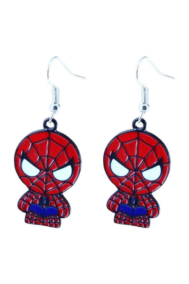 Cercei amuzanti, Spiderman, NO10114, Otel inoxidabil, 3 cm, Multicolor