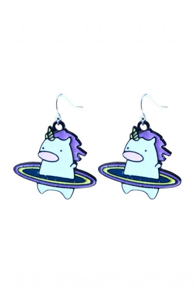 Cercei amuzanti, Unicorn, NO10115, Otel inoxidabil, 2.5 cm, Multicolor
