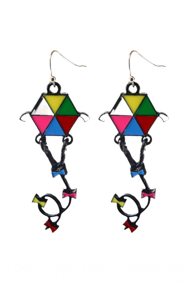 Cercei amuzanti, Zmeu, NO10043, Otel inoxidabil, 4.5 cm, Multicolor