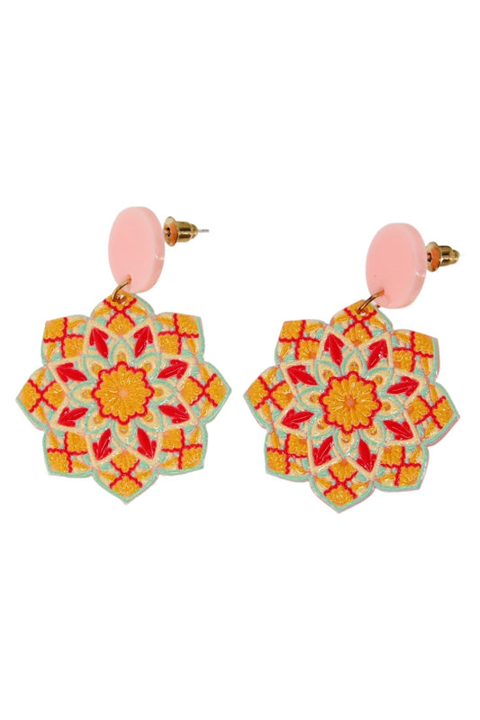 Cercei dama, NO1002, 3.5 cm, Multicolor