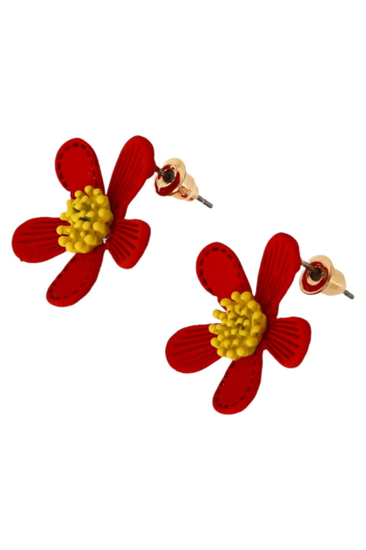 Cercei dama, NO1018, 2.5 cm, Rosu