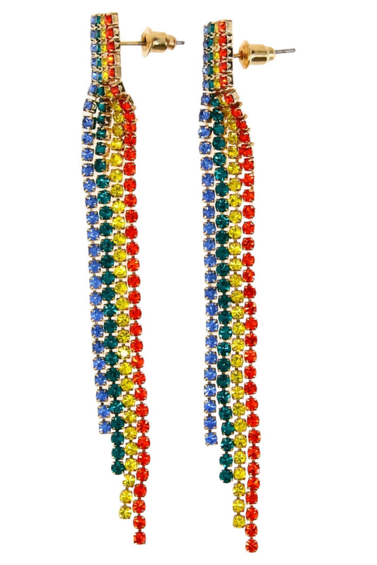 Cercei dama, NO996, Tricolor, 8.5 cm, Multicolor
