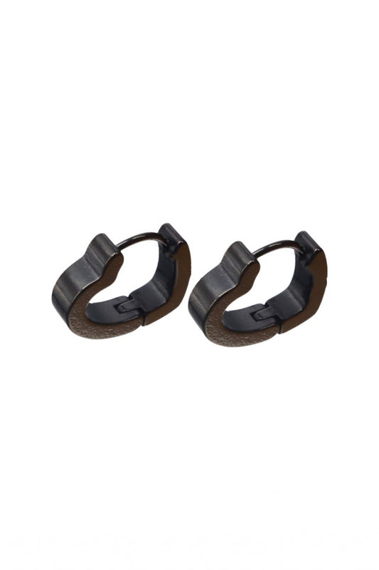 Cercei, Inima NO852, 1.5 cm, Negru