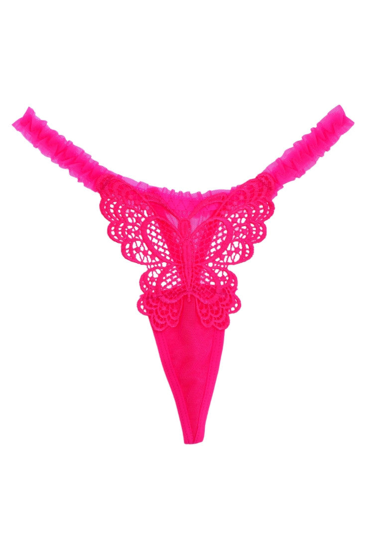 Chiloti tanga, Fluture, NO548, S-M, Roz