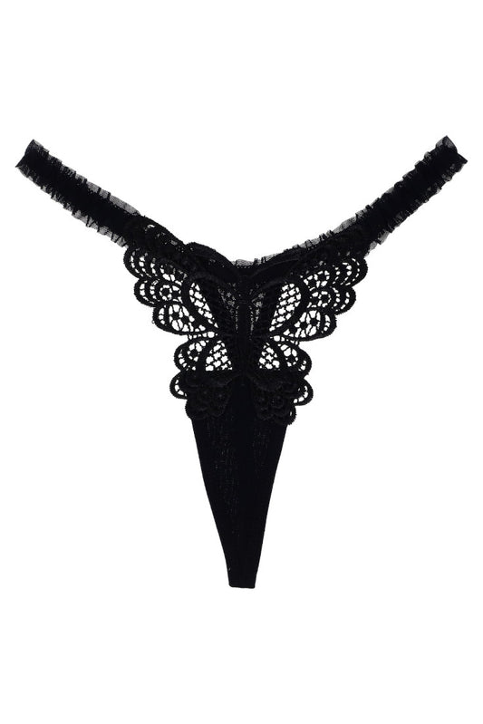 Chiloti tanga, Fluture, NO551, S-M, Negru