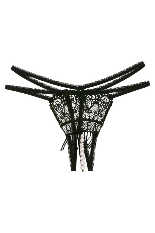 Chiloti tanga, Queen, margele, NO527, S-M, Verde