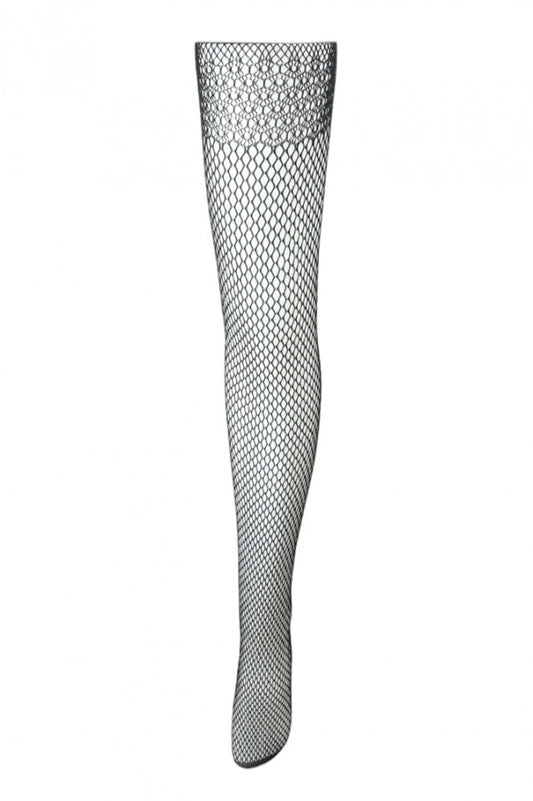 Ciorap dama, plasa, tip Fishnet, Portjartier, NO50106, marime universala, Negru