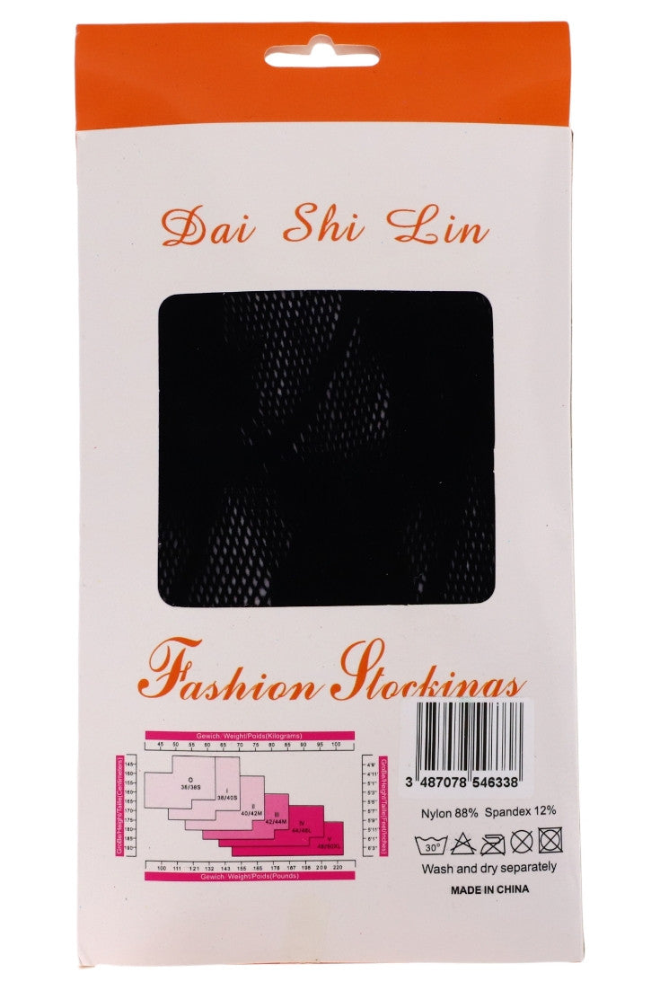 Ciorapi sexy din plasa, Pantyhose, NO6001, One Size INTL, Negru