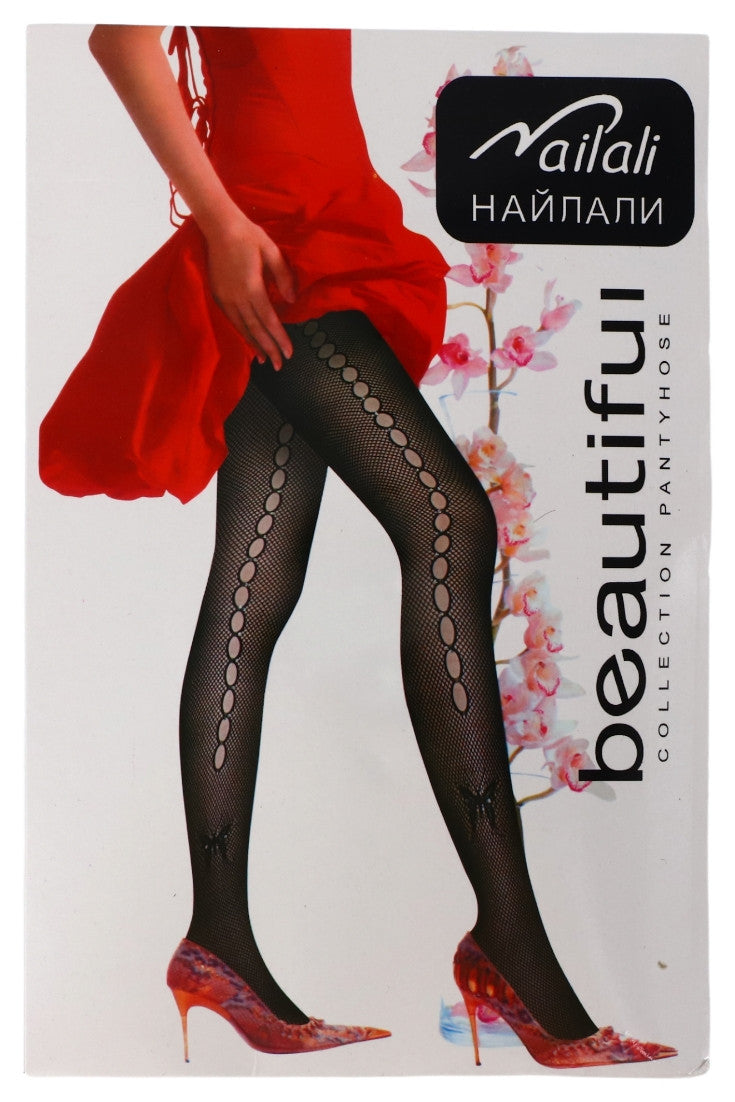 Ciorapi sexy din plasa, Pantyhose, Strasuri, A5111, One Size INTL, Negru