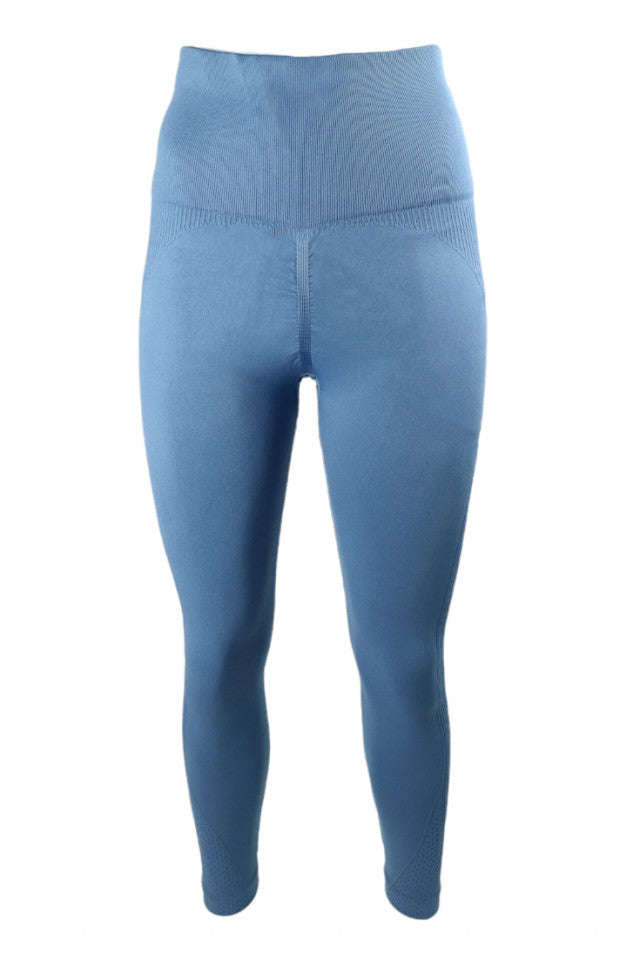 Colanti dama, fitness, talie inalta, NO3827, L, Albastru