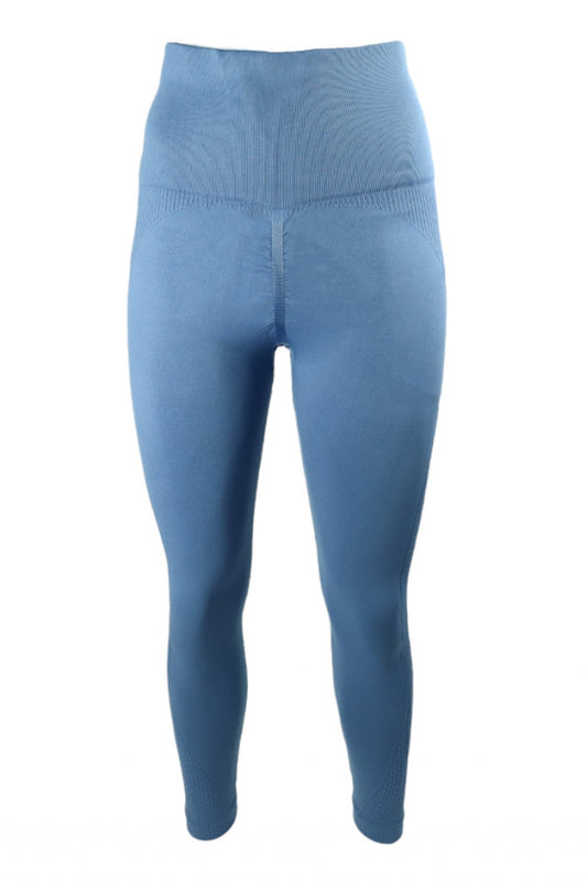 Colanti dama, fitness, talie inalta, NO3827, L, Albastru