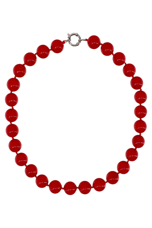 Colier bile, NO991, 42 cm, Rosu