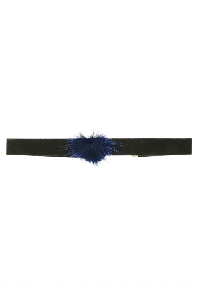 Colier Choker, ciucur, NO432, 30 cm, Negru