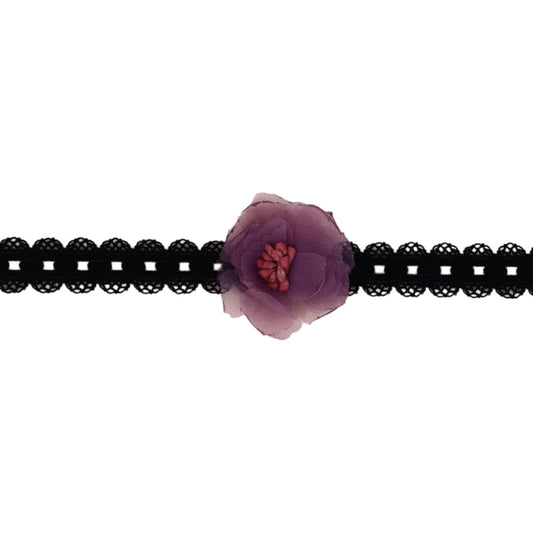 Colier Choker, NO994, 32 cm, Negru