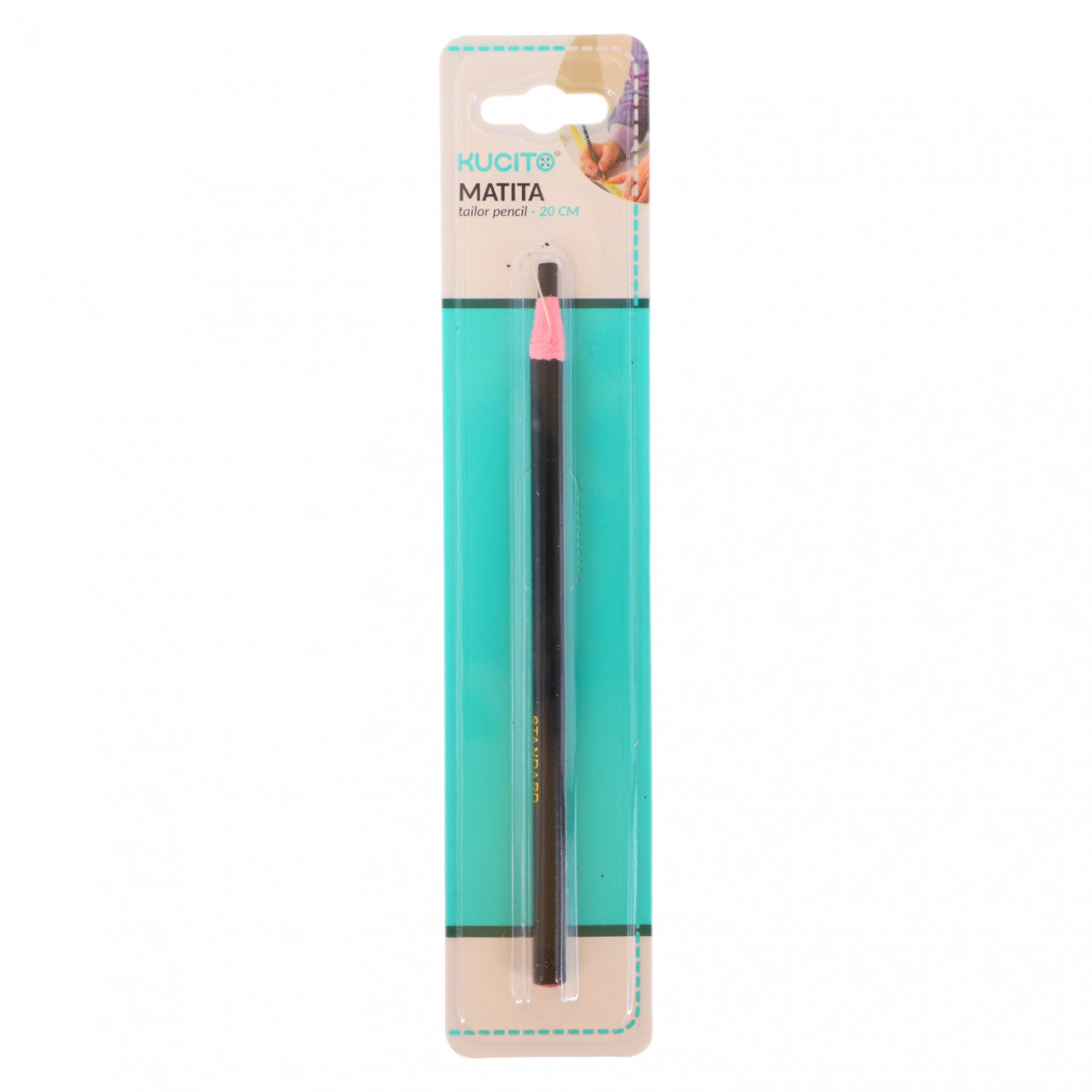 Creion croitorie, NO114, 20 cm, Negru