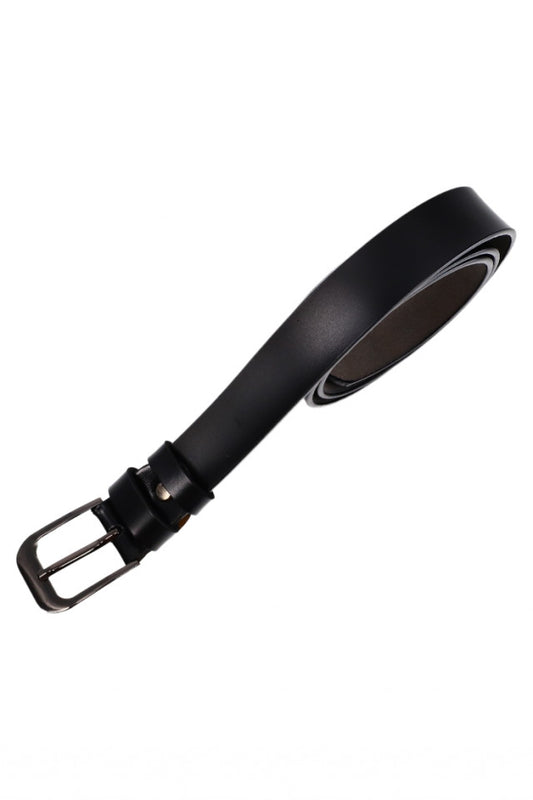 Curea dama, piele, NO9184, 3 x 110 cm, Negru