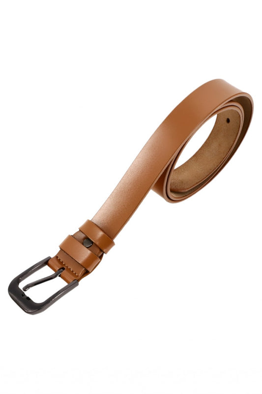 Curea dama, piele, NO9187, 3 x 105 cm, Bej