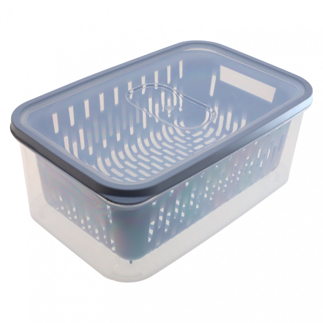 Cutie depozitare frigider cu strecuratoare, NO592, 3.5 L, Bleu
