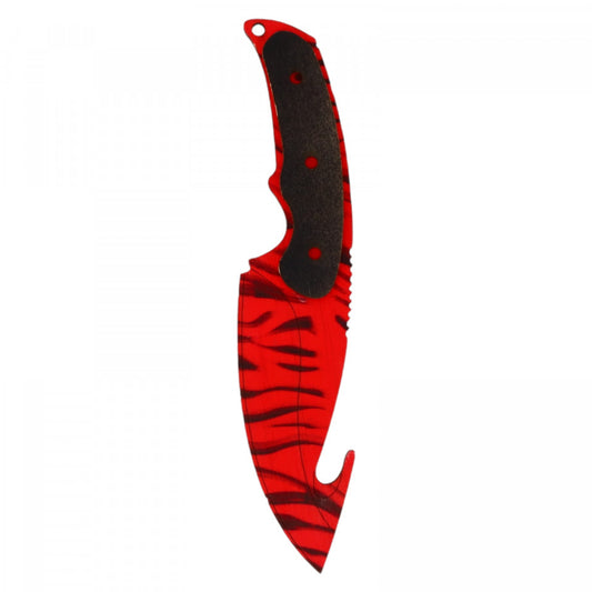 Cutit lemn carambit, NO714, 23.5 x 4.7 cm, Rosu