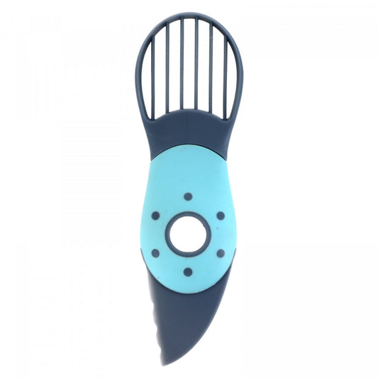 Cutit pentru curatat si feliat avocado, 19.5 cm, Gri/Bleu