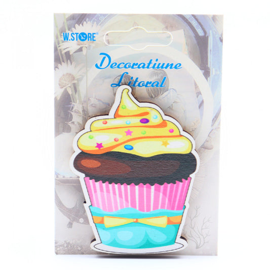 Decoratiune cu magnet, Prajitura cu crema cu vanilie si ciocolata