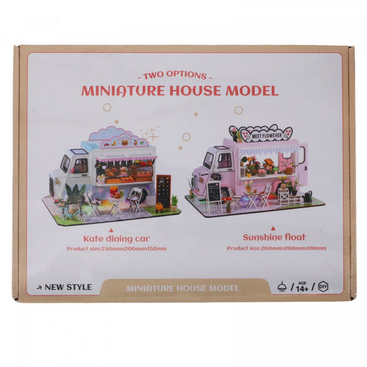Diorama, Camionul cu flori, Carcasa de protectie acrilica, NO4232, 14 ani, 260 x 200 x 160 mm, Multicolor