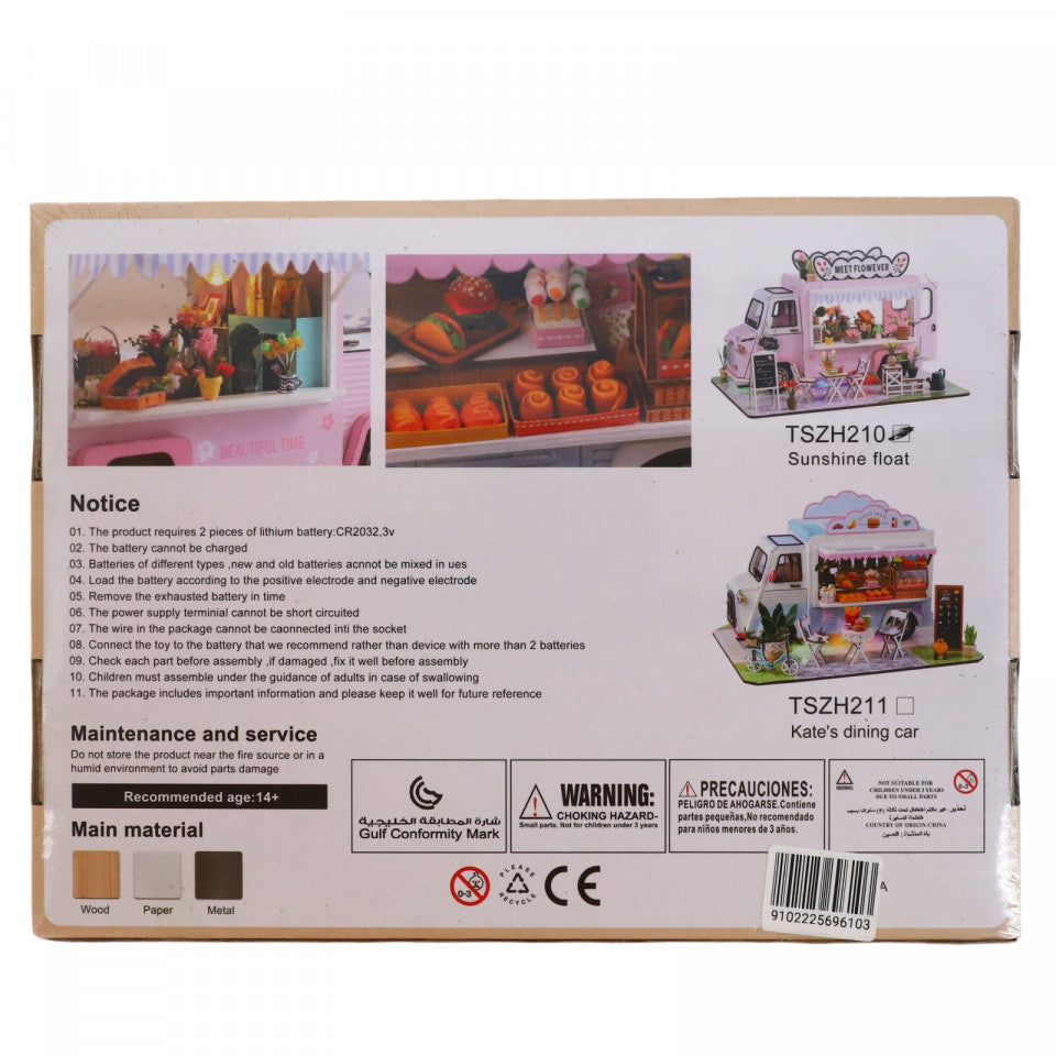 Diorama, Camionul cu flori, NO4232, 14 ani, 260 x 200 x 160 mm, Multicolor