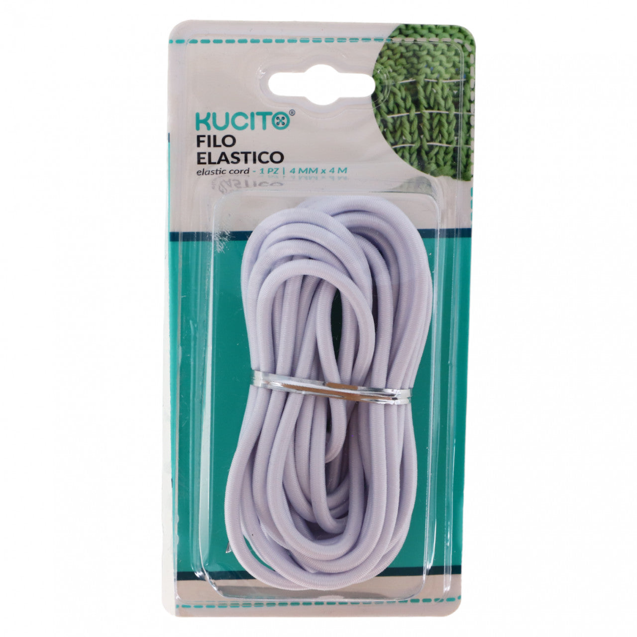 Elastic de croitorie, rotund, NO1382, 4 mm x 4 m, Alb
