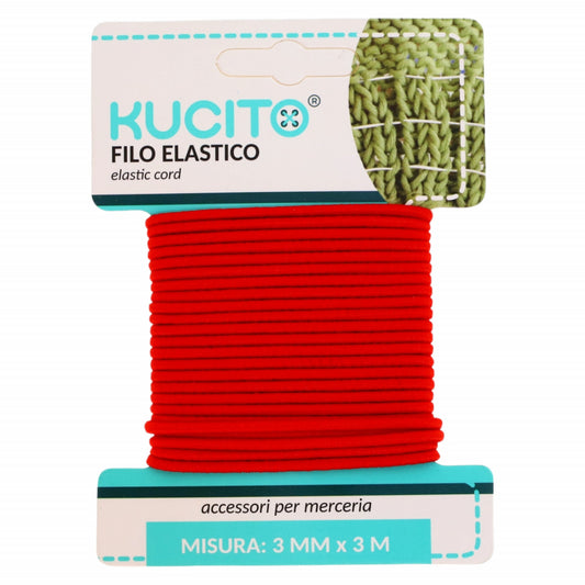 Elastic, NO6767, 3 mm x 3 M, Rosu