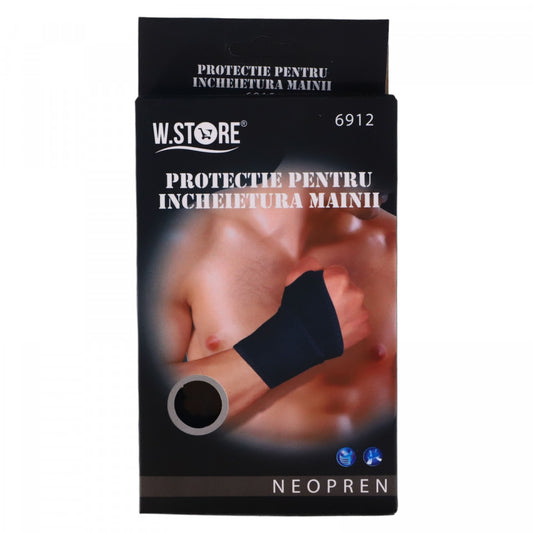 Fasa elastica pentru incheietura mainii, Neopren, NO6912, Marime universala, Negru