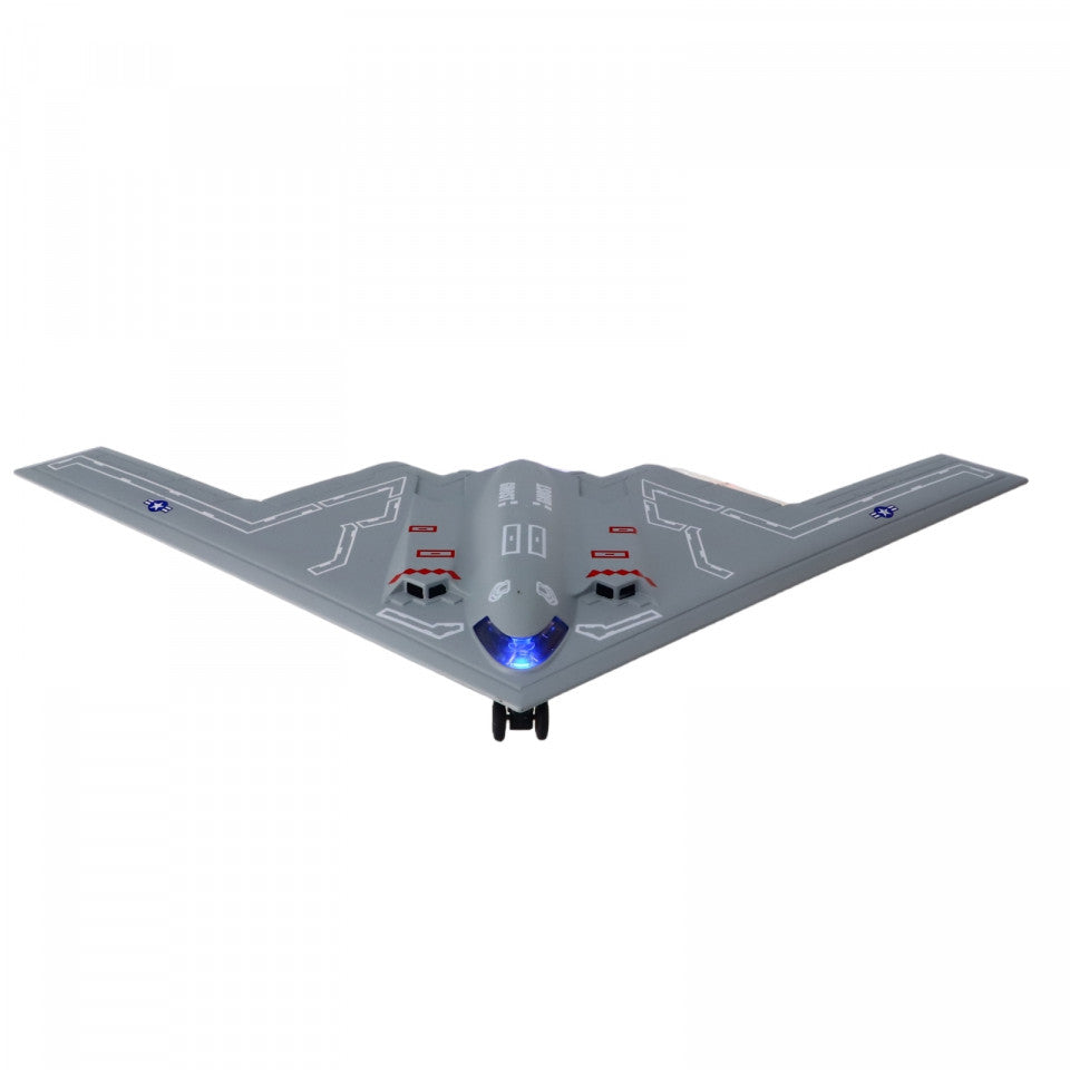 Figurina, Avion de vanatoare, Bombardier invizibil, NO4539, 27 cm, Gri