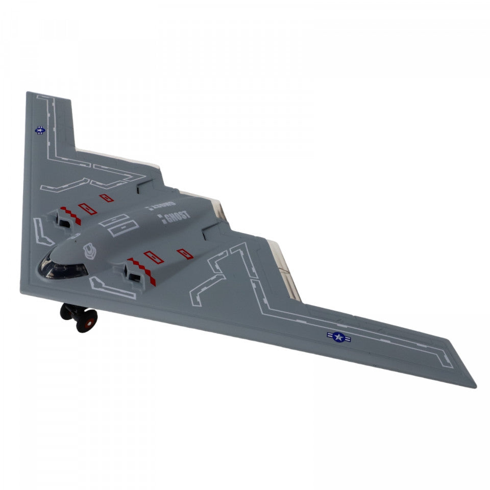 Figurina, Avion de vanatoare, Bombardier invizibil, NO4539, 27 cm, Gri