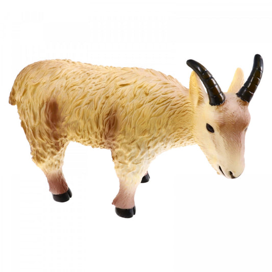 Figurina Capra de munte, material moale, NO1172, 30 cm, Bej