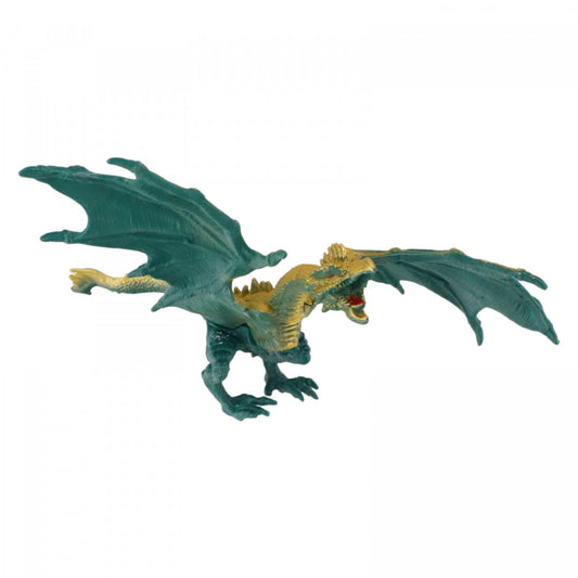 Figurina, Dragonul de aur, 26 cm, Verde