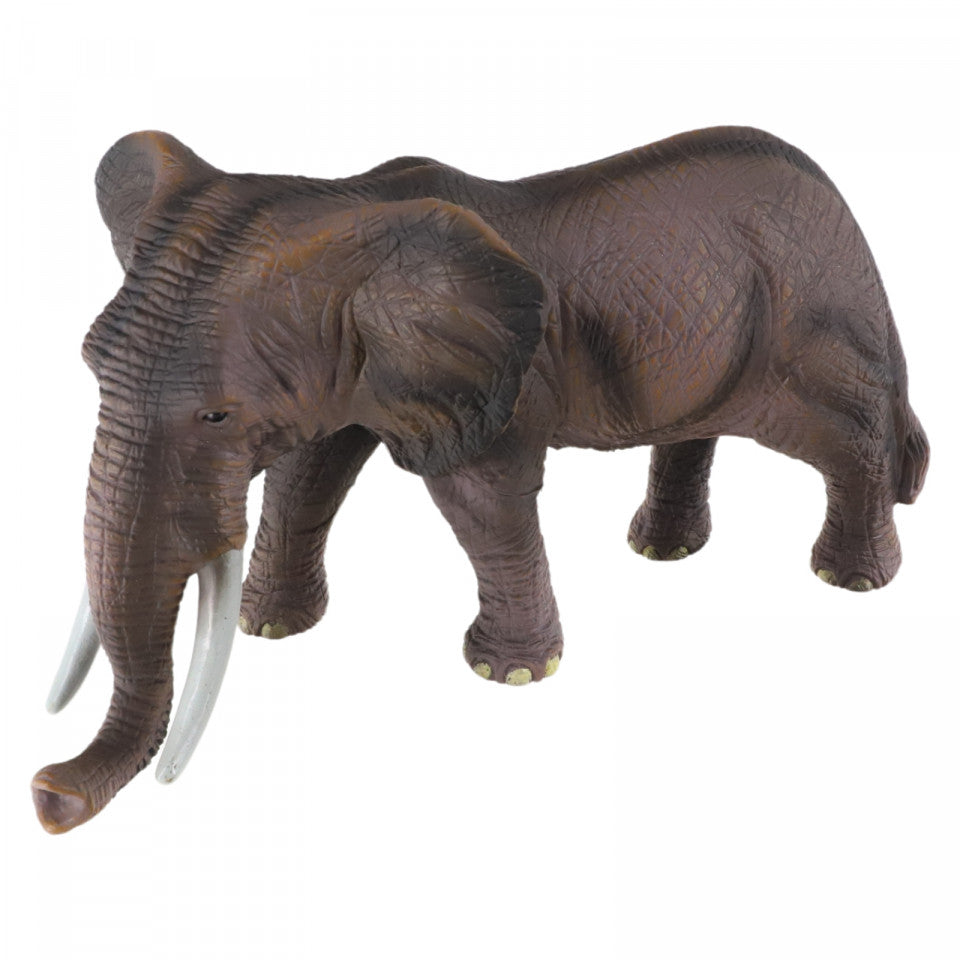 Figurina Elefant, material moale, NO1189, 30.5 cm, Gri inchis