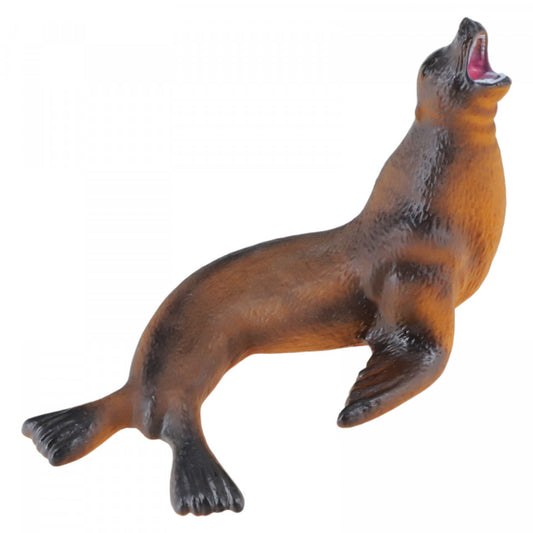 Figurina, Leu de mare, material moale, 18 cm, Maro