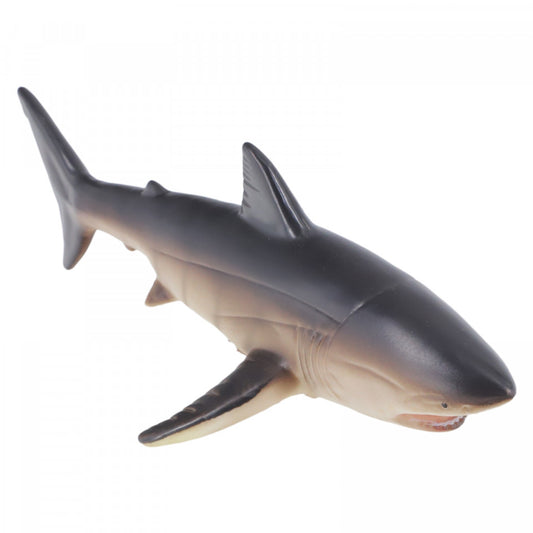 Figurina, Rechinul Marele Alb, material moale, 19 cm, Gri