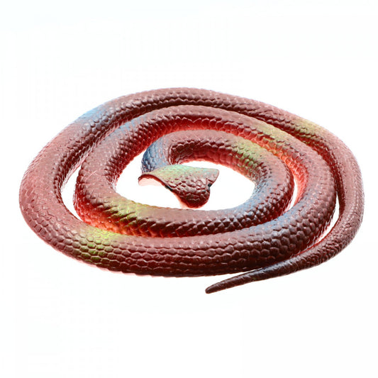 Figurina, Sarpe King Cobra de jucarie, imitatie real, Maro, 80 cm