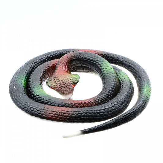 Figurina, Sarpe King Cobra de jucarie, imitatie real, Negru, 80 cm